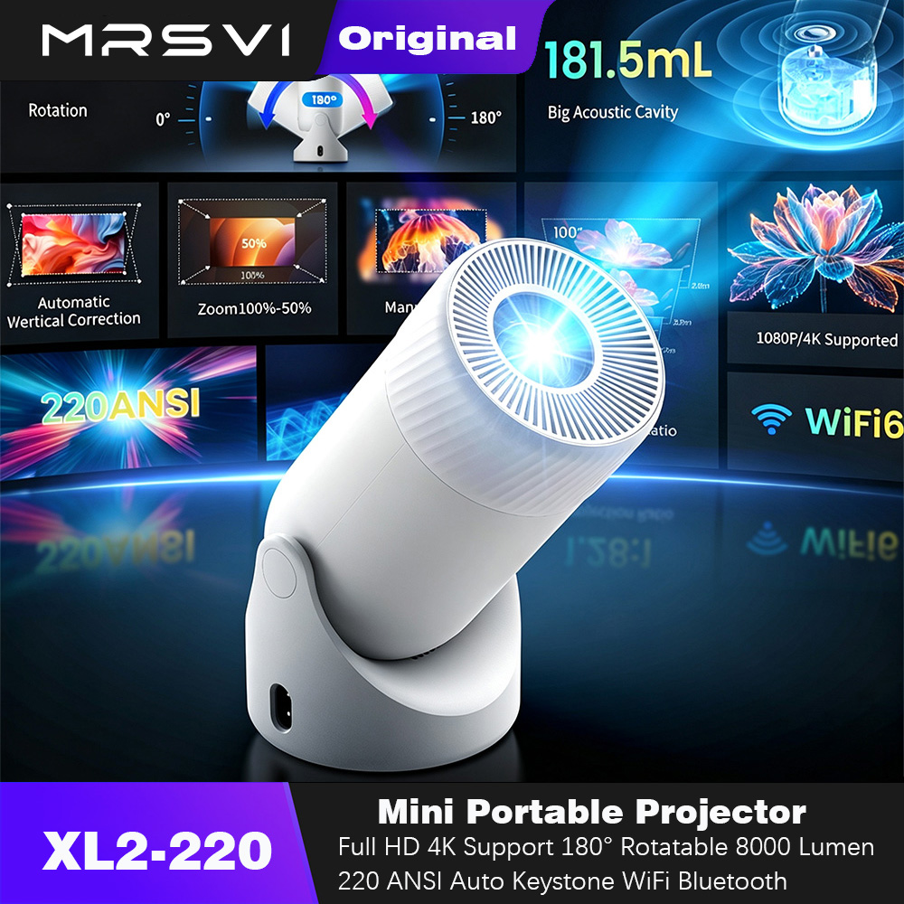 Home Cinema Tv Screen - Proiettore Portatile MRSVI, Lettore TV Android