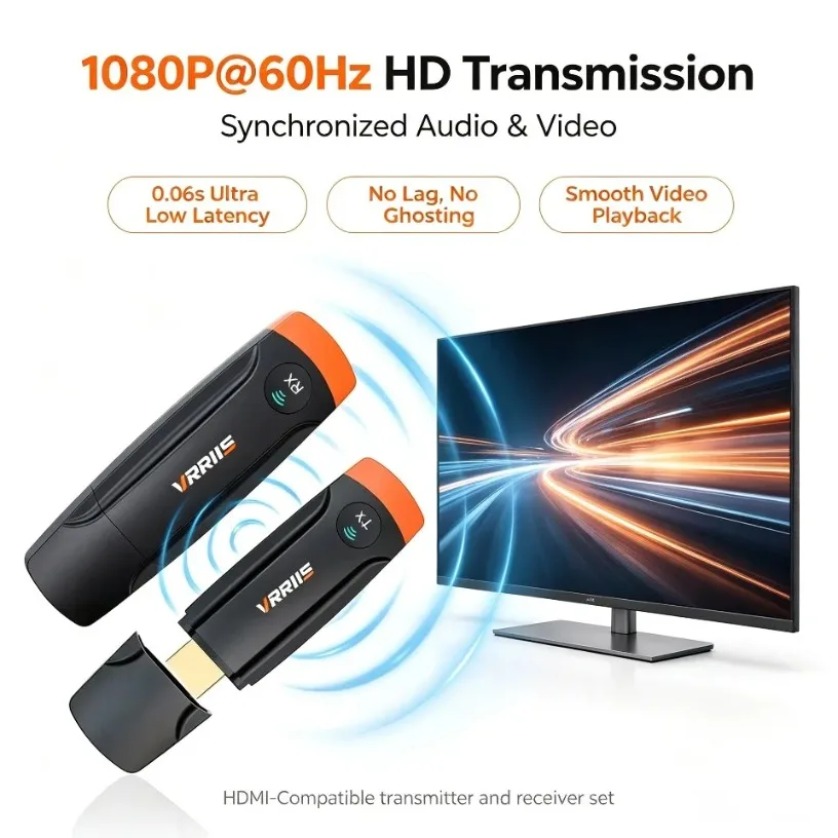 Home Cinema Tv Screen - Adattatore Wireless HDMI-Compatibile per Home Cinema,