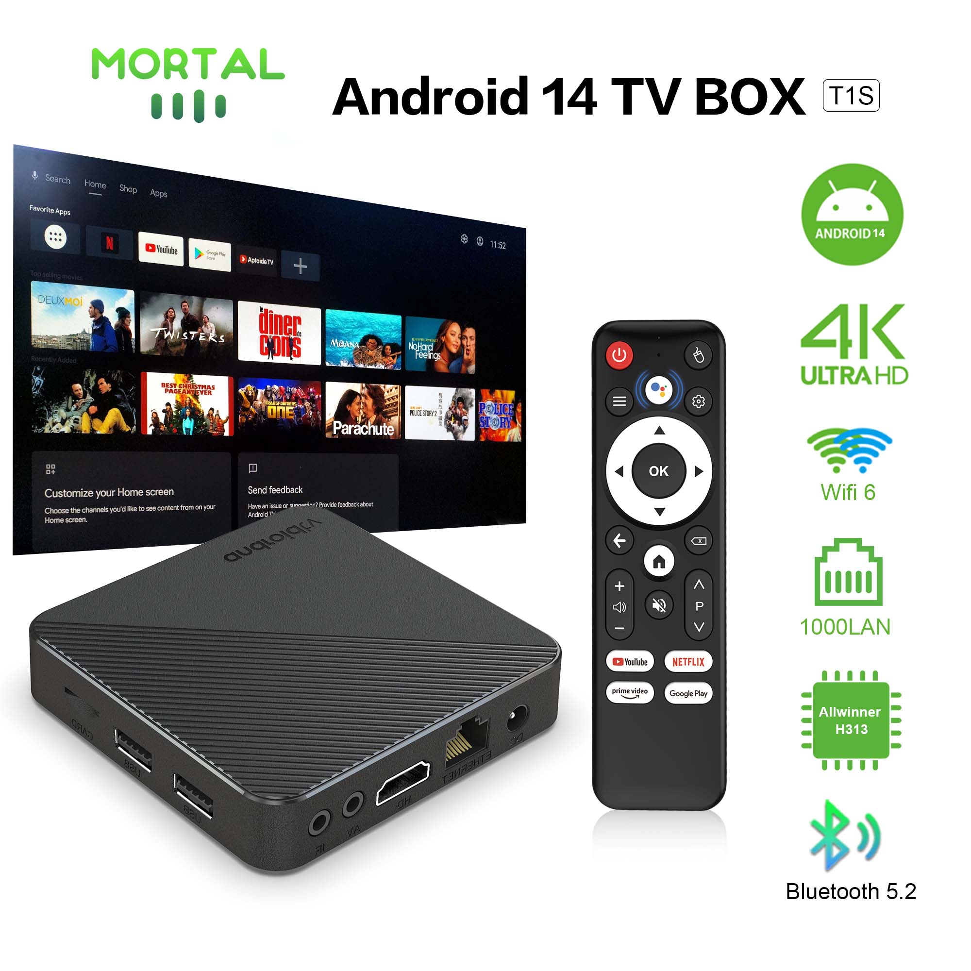 Home Cinema Kit - Android14 Smart Home Theater TV Box