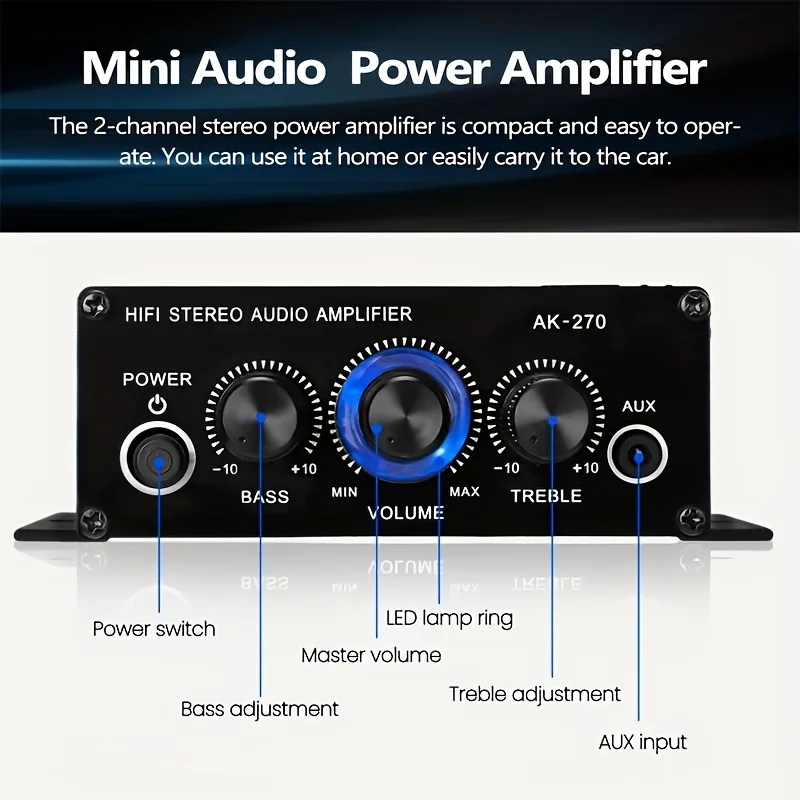AK-270 Mini Amplificatore di P - Home Cinema Theater recensione e prezzo