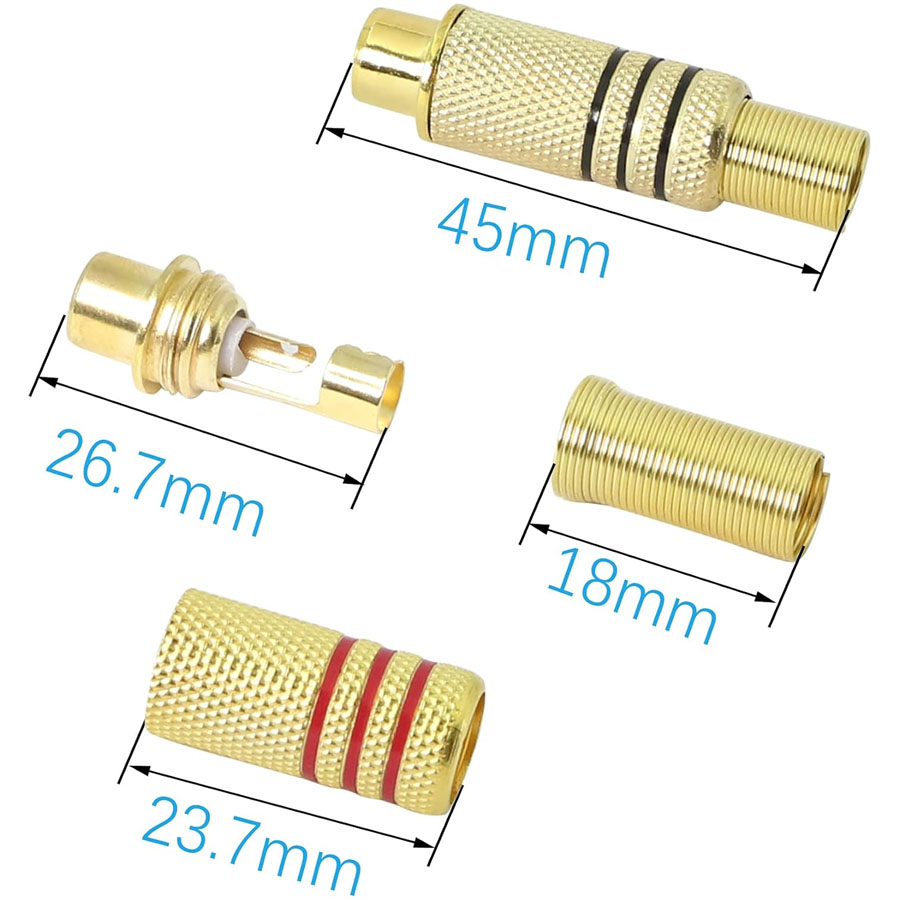 4 connettori RCA placcati oro, - Video Home Cinema recensione e prezzo